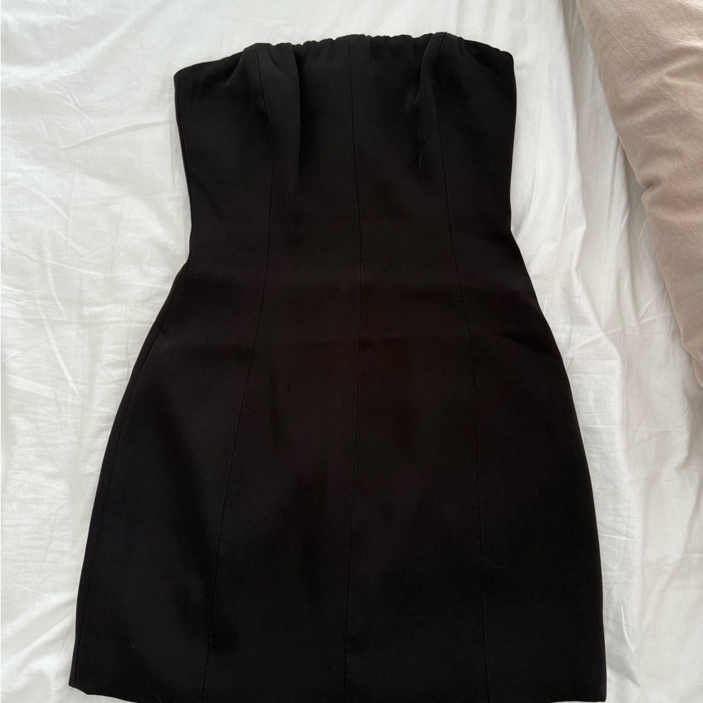 Meshki Black Strapless Bodycon Dress
